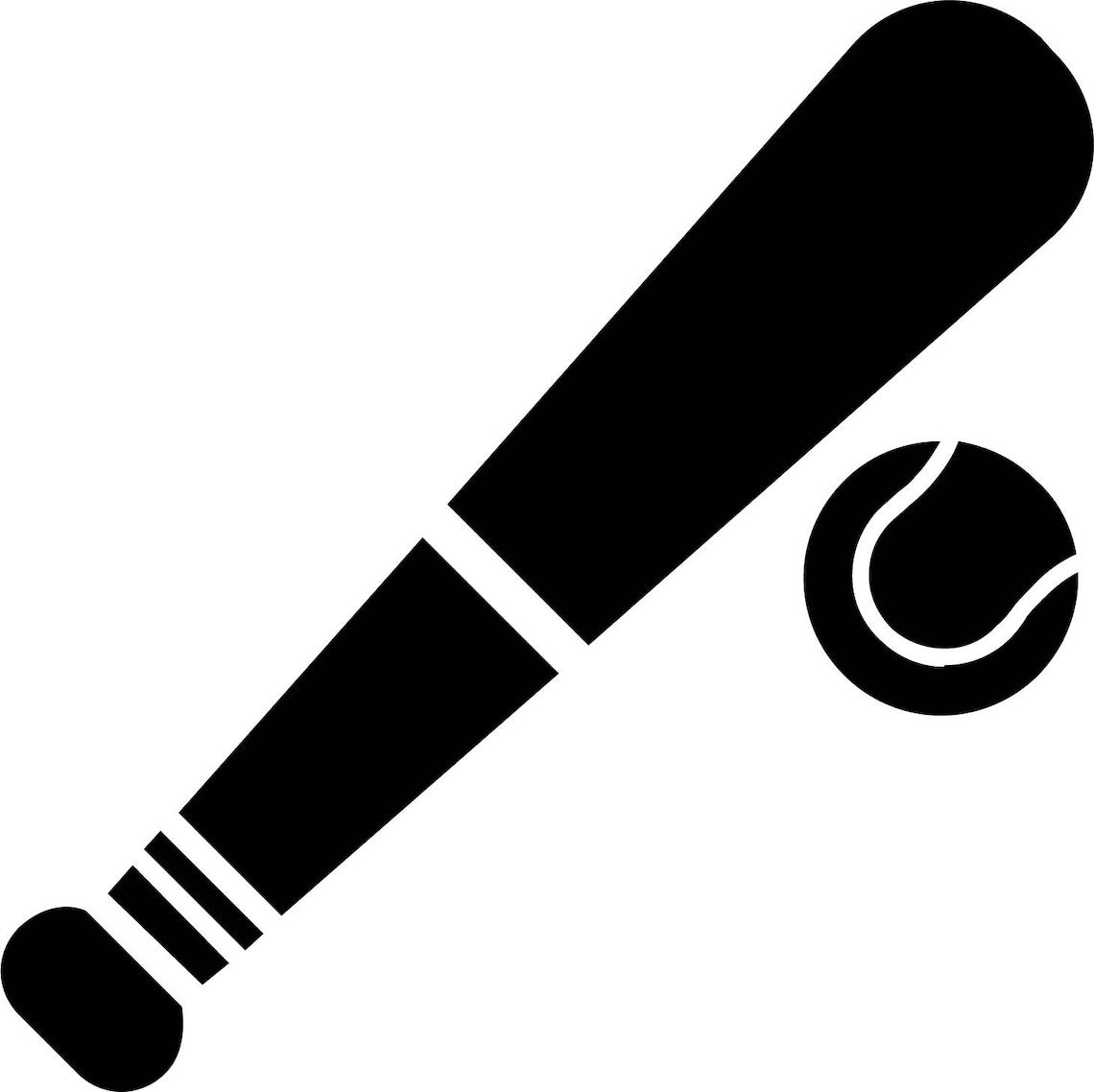 Baseball Bat and Ball Ai Eps Jpg Png and Svg Clipart Vinyl Etsy