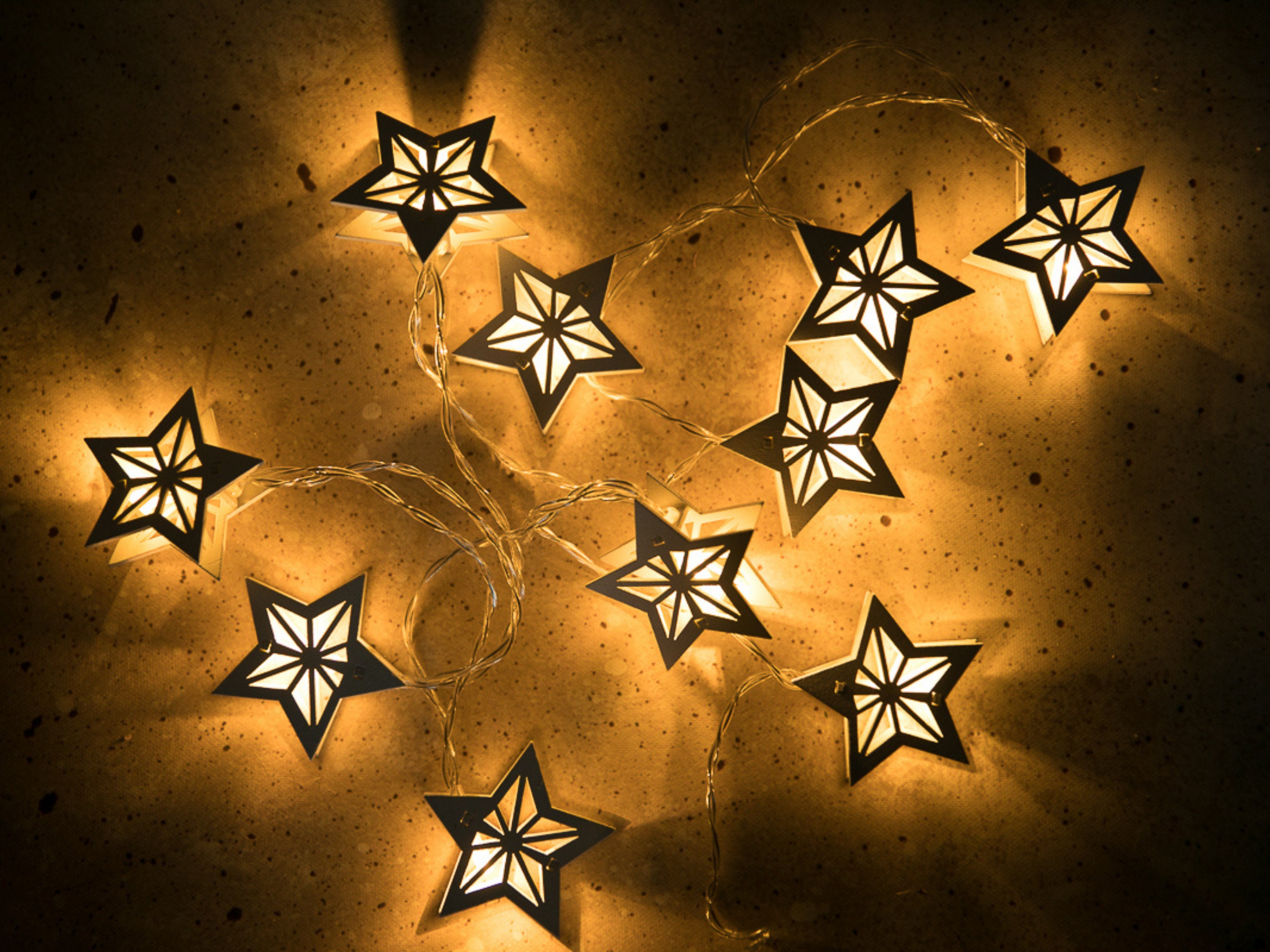 Led hanging star on sale lights