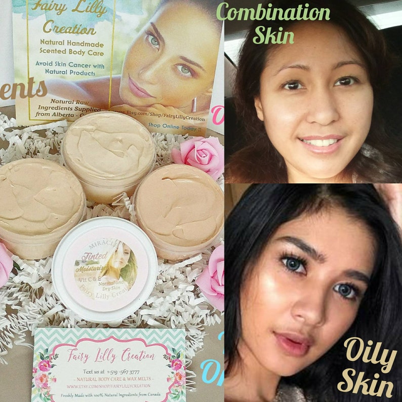 Oily skin Tinted Moisturizer Vegan Organic Light BB cream Etsy