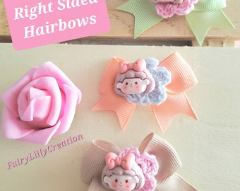 Set of 3 Floral Girl Hairbows | Hair clip | Handmade Accessories | Bows 2024 | Gift for girl | Birthday gift