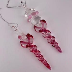 Glass icicle ornaments 2 pack Gold Ruby Large and Medium Glass Icicle Ornament Designs great gift and hanging decor