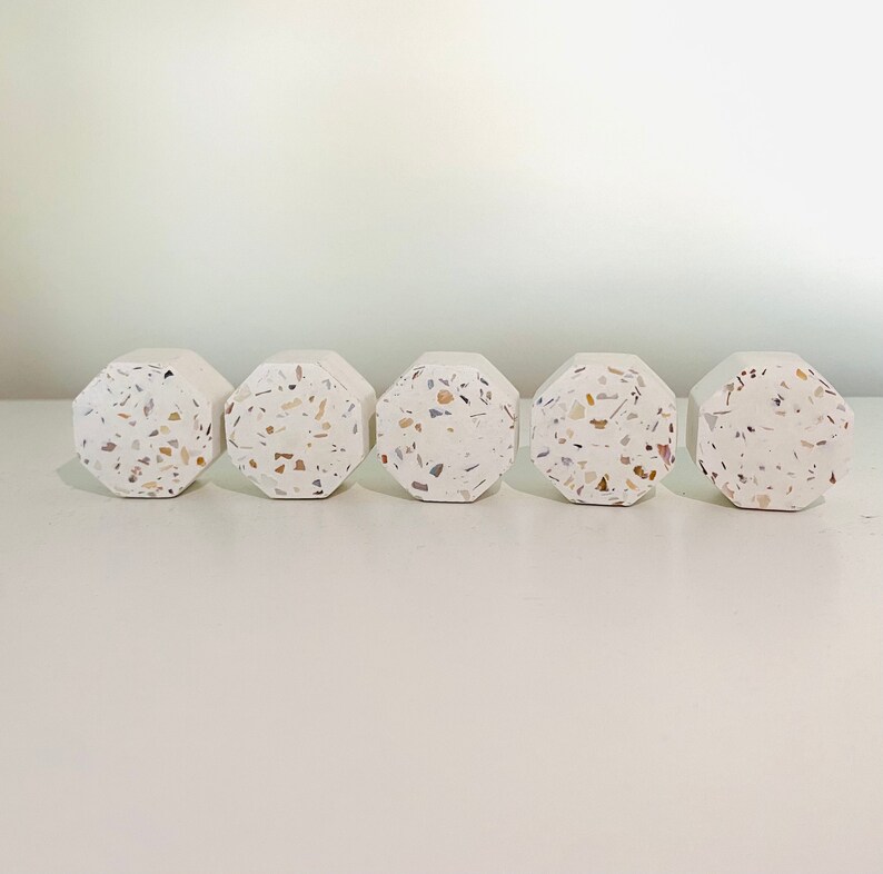 Concrete Furniture Knobs / Drawer Knobs Natural Pearly Shell Etsy UK