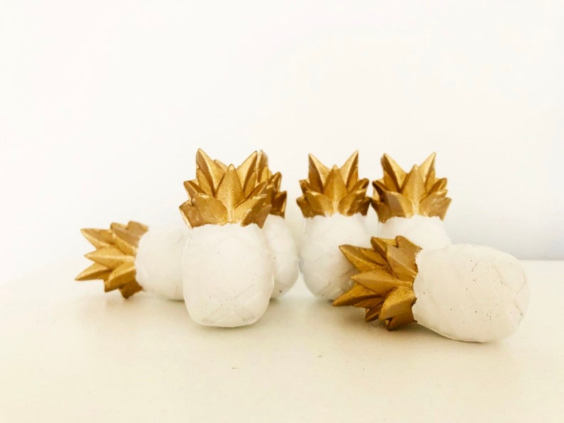 Concrete pineapple shaped knob drawer pull Painted Etsy