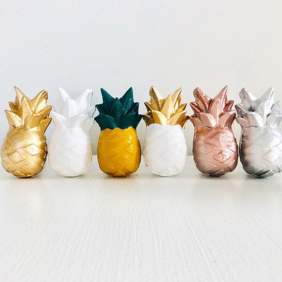 Concrete Pineapple Shaped Knob Drawer Pull Painted Etsy