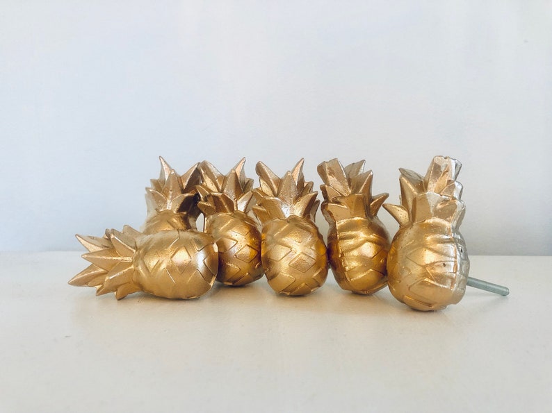 Concrete Pineapple Shaped Knob Drawer Pull Painted Etsy