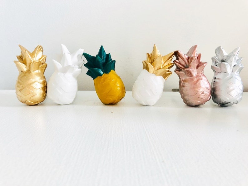 Concrete pineapple shaped knob drawer pull Painted Etsy
