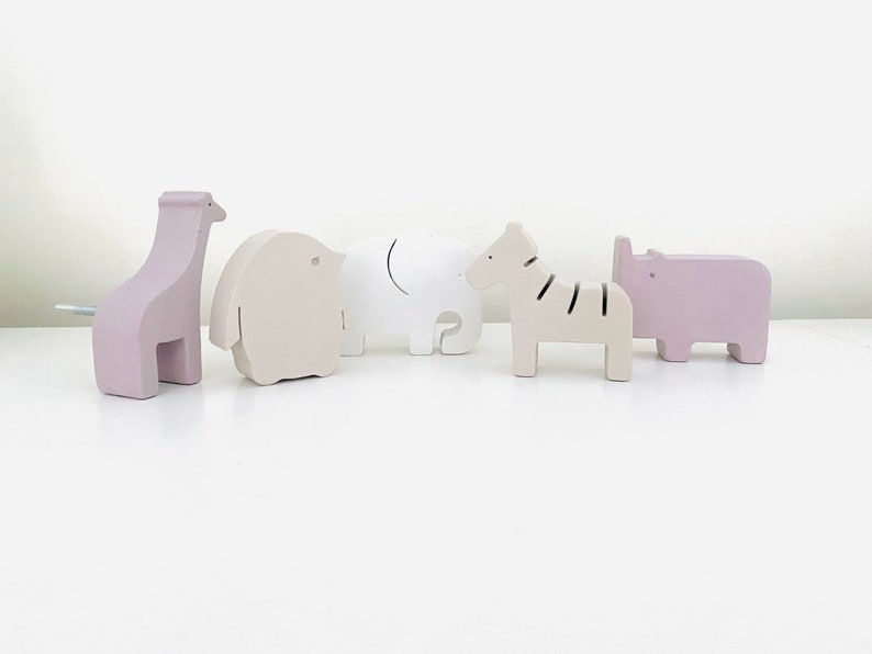 Concrete Safari Animal Nursery Drawer Knobs / Pulls. Painted Etsy
