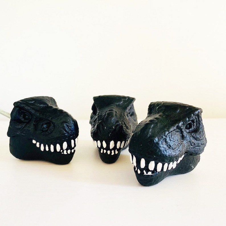 Concrete Dinosaur Drawer Knobs / Pulls. Painted Any Way. Etsy
