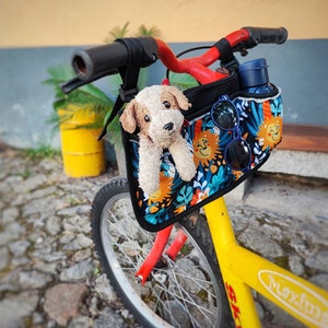 Torba na kierownicę hulajnogi dla dzieci wykonana na zamówienie_Akcesoria rowerowe_Koszyk rowerowy dla dzieci_Torba dla dzieci