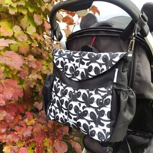 Baby girl diaper bag with cute animals, Custom diaper bag with bottle holder, Handmade new mom gift