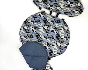 Double Sided Baby Car Seat Protector, Personalized Carseat Cover(100%Cotton), Car Interior Accessories, khaki print