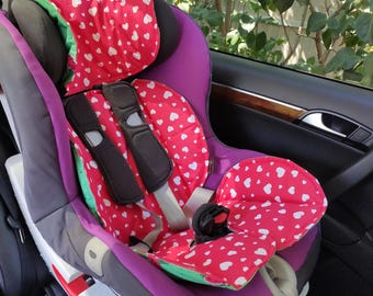 Omkeerbare autostoelbekleding met aangepaste print, gepersonaliseerde autostoelhoes peuter, stoelverhoger voor kinderen, autostoelkussen kinderen
