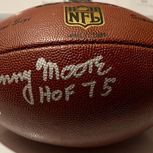 Lenny Moore Baltimore Colts hand-signed football