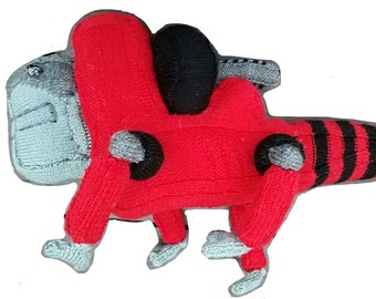 Knitting Pattern Inspired by Waldo Dinotrux