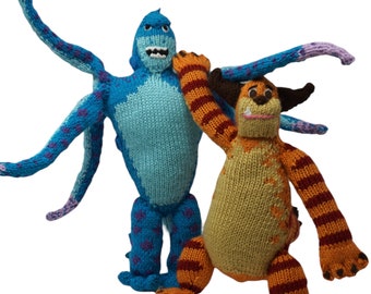 Patrones de tejido inspirados en la película Rumble (Rayburn Jr. y Tentacular)