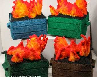 Hand Knit Dumpster Fire Plush