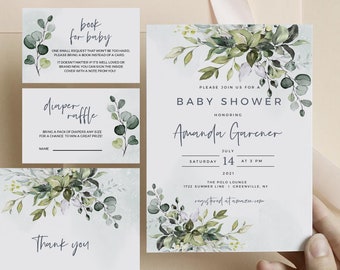 greenery baby shower favors