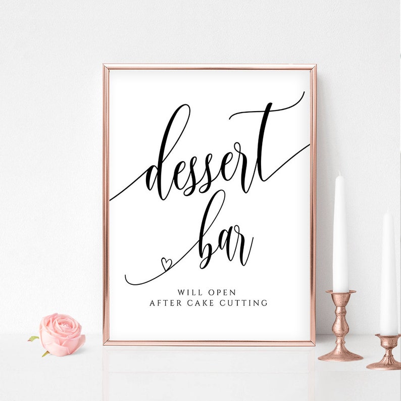 Dessert Bar Sign Printable Dessert Sign Dessert Table Sign - Etsy