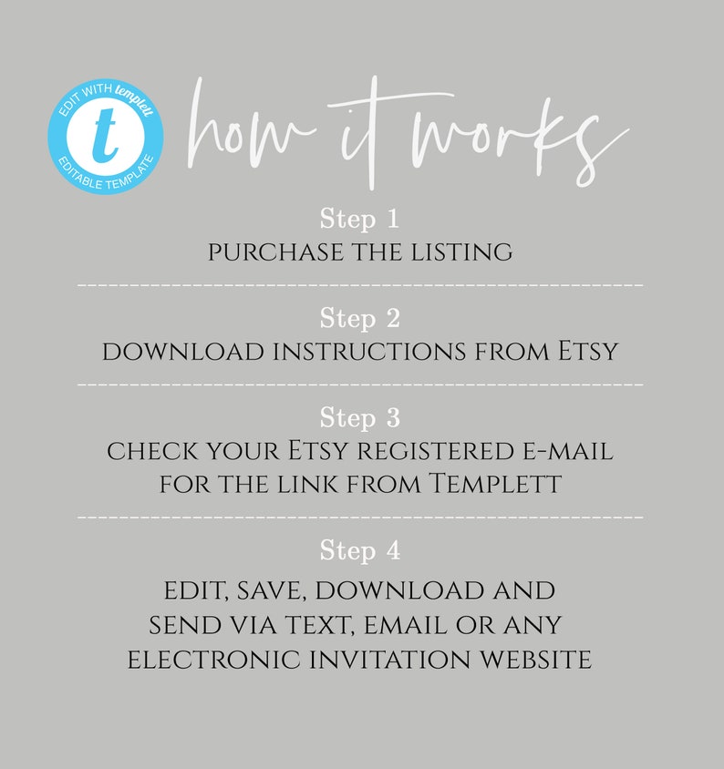 Save the Date Evite Electronic Wedding Invitation Wedding Evite, Editable Wedding Template, Instant Download, Eucalyptus, FPE image 5