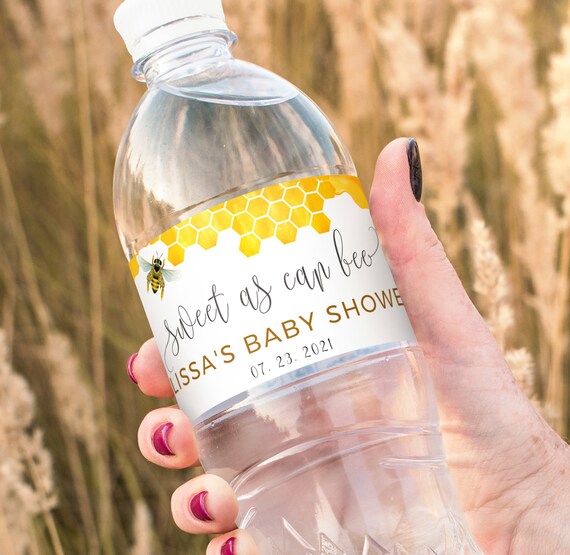 Bee Baby Shower Water Bottle Label Template Shower Water - Etsy