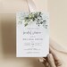 Bridal Shower Invitation Template, Editable, Printable Bridal Shower Invitation Card, Eucalyptus, Instant Download, Templett, FPE 