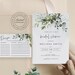 Bridal Shower Invitation and Recipe Set Greenery Bridal Shower Invitation Card, Instant Download, 100% Editable Template, Templett, FPE 