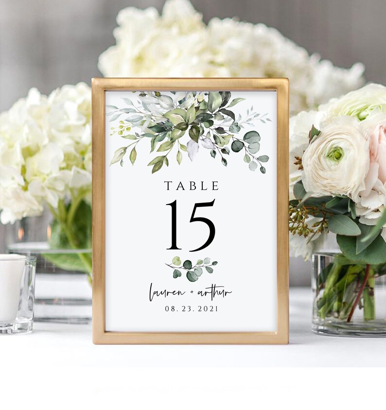 Greenery Wedding Bundle Invitation Suite TEMPLETT Editable Eucalyptus Wedding Essential Templates FPE Instant Download