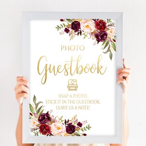 Photo Guestbook Printable, Photo Guestbook Sign, Printable Photo ...