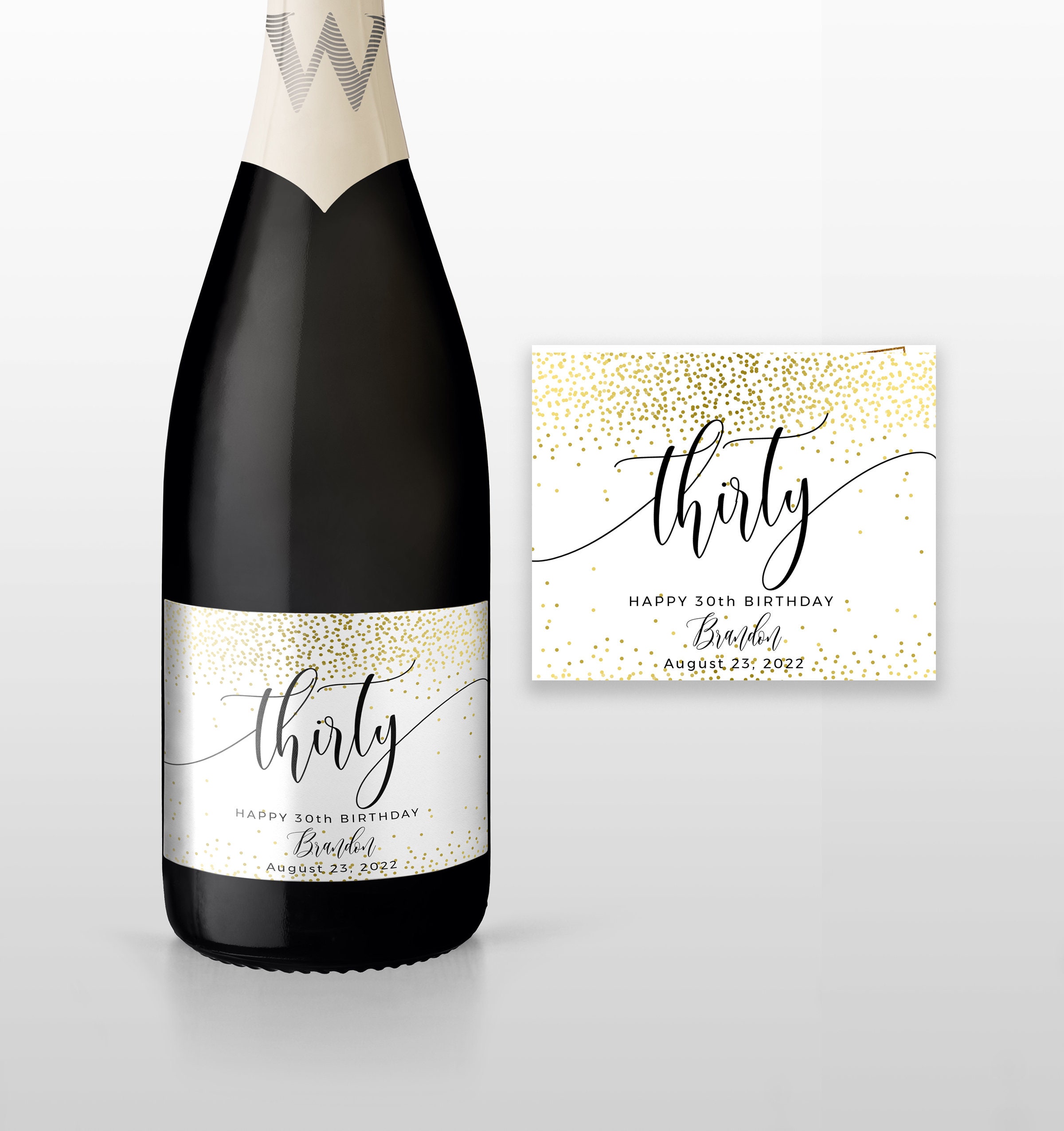 Personalized 21st Birthday Champagne Gift Printable. 🎁
