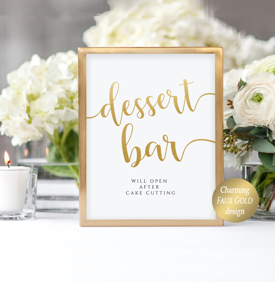 Dessert Bar Sign Printable, Dessert Table Sign, Printable Wedding Sign ...