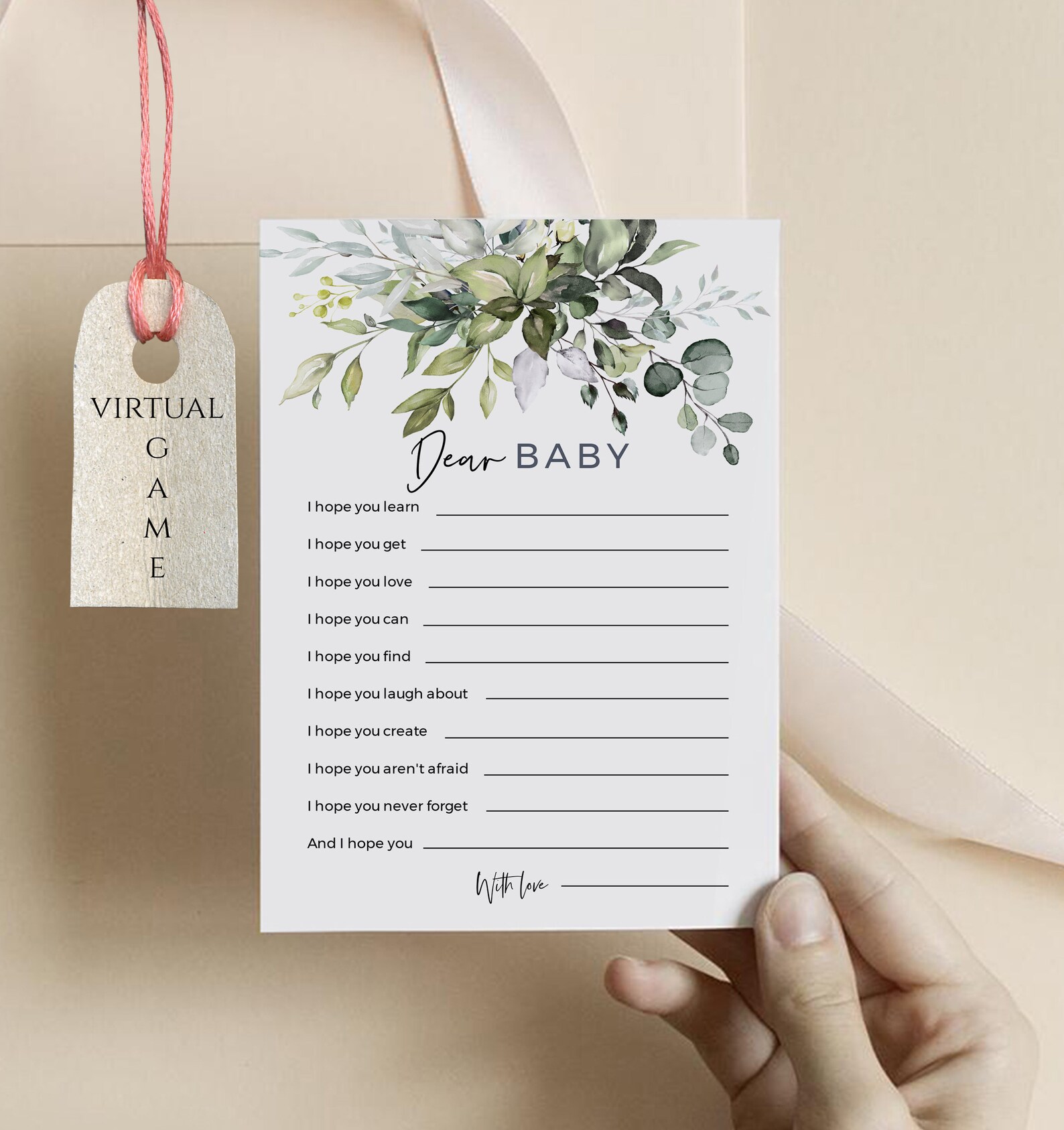 Baby Wish Cards Wishes for Baby Cards Virtual Printable Etsy