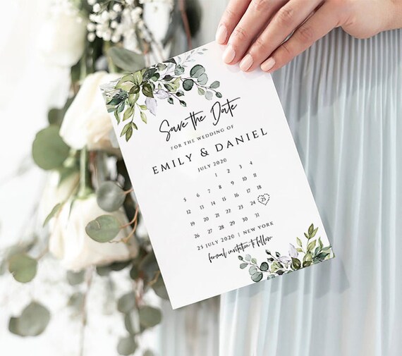 Save the Date Calendar Template Wedding Save the Date Cards, Instant  Download, 100% Editable, Templett, FPE - Etsy