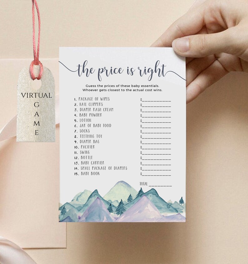 The Price is Right Baby Shower Game Baby Shower Price is Etsy
