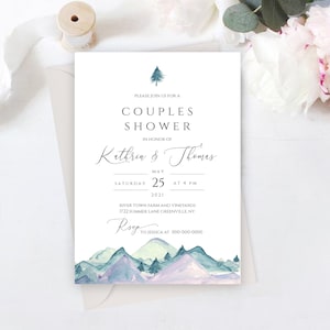 Couples Shower Invitation Template, Printable Wedding Shower Invite ...