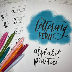Lowercase Alphabet Practice Sheets | Lettering | Procreate App | Printable | Lettering Worksheets
