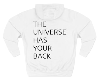 Inspirational Three-Panel Fleece Hoodie, Motivational Sweatshirt, Cozy Pullover, Gift for Him/Her, Relaxing Outfit