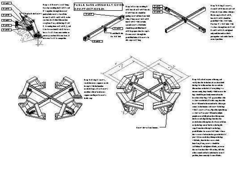 OCTAGON Picnic Table EASY Woodworking Design Plans FREE Board Cut Diagram 07 image 4