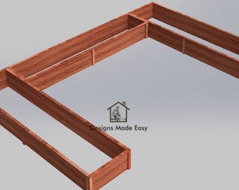 Raised Garden Bed Frame | EASY Design Plans Instructions for Woodworking 03