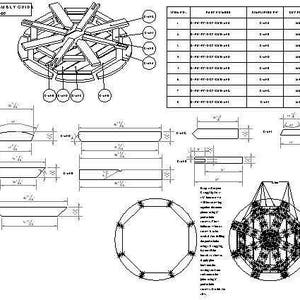 OCTAGON Picnic Table EASY Woodworking Design Plans FREE Board Cut Diagram 07 image 5