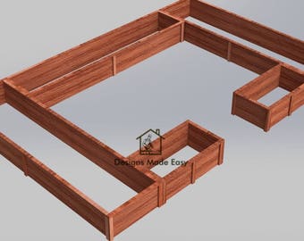Raised Garden Bed Frame | EASY Design Plans Instructions for Woodworking 04