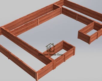 Erhöhter Garten Bettrahmen | EASY Design Pläne Anleitung für Holzbearbeitung 04