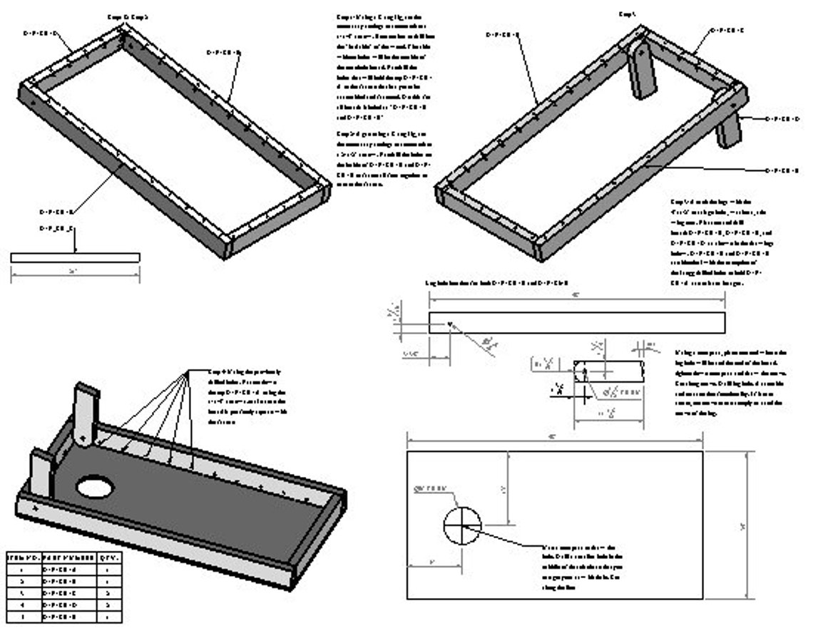 Cornhole Bean Bag Toss INSTRUCTIONS FREE Board Cut Diagram Etsy