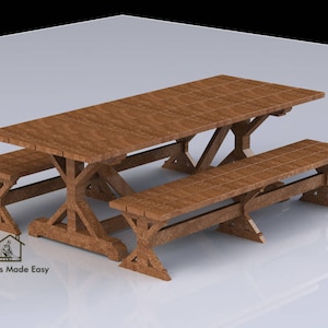 DIY Designer Picnic Table - Bench Woodworking Design Plans - Instructions