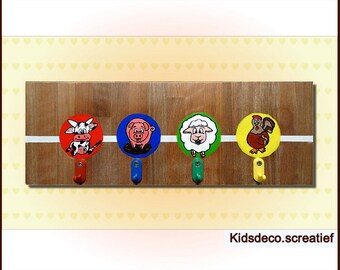 Hand geschilderde kinder- kapstok