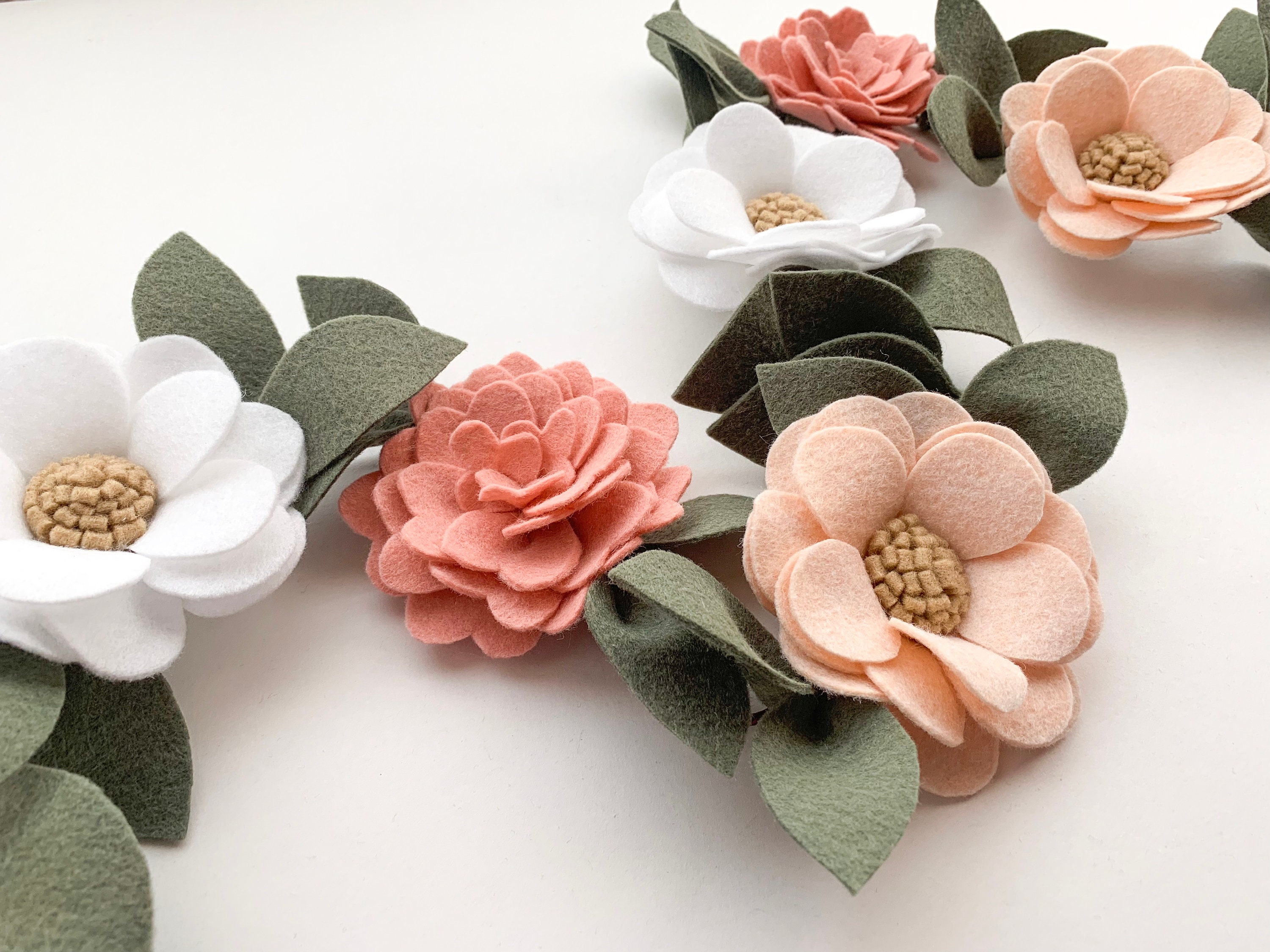Felt Flower Nursery Decor Garland Felt Flower Garland Etsy