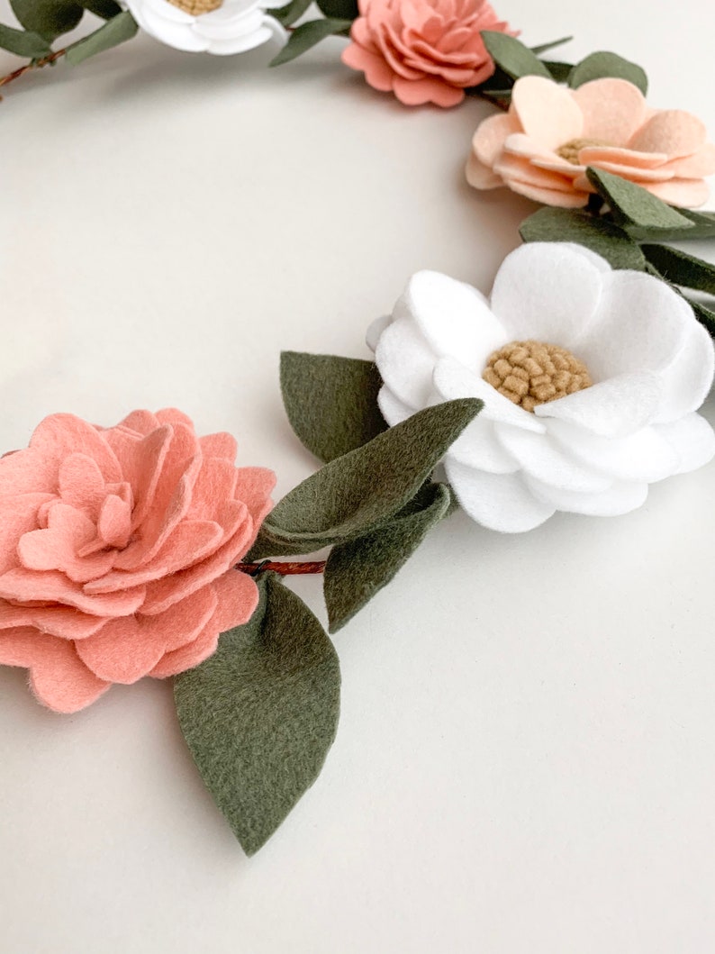 Felt Flower Nursery Decor Garland Felt Flower Garland Etsy