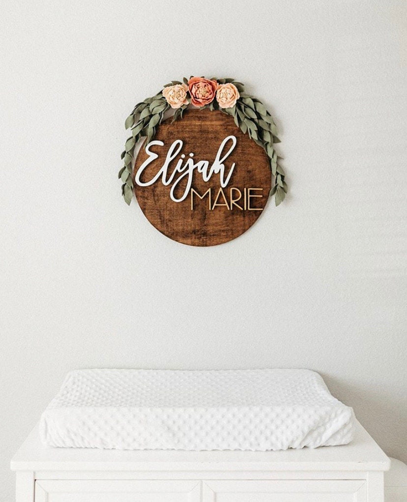 Felt Flower Nursery Decor Garland Felt Flower Garland Etsy