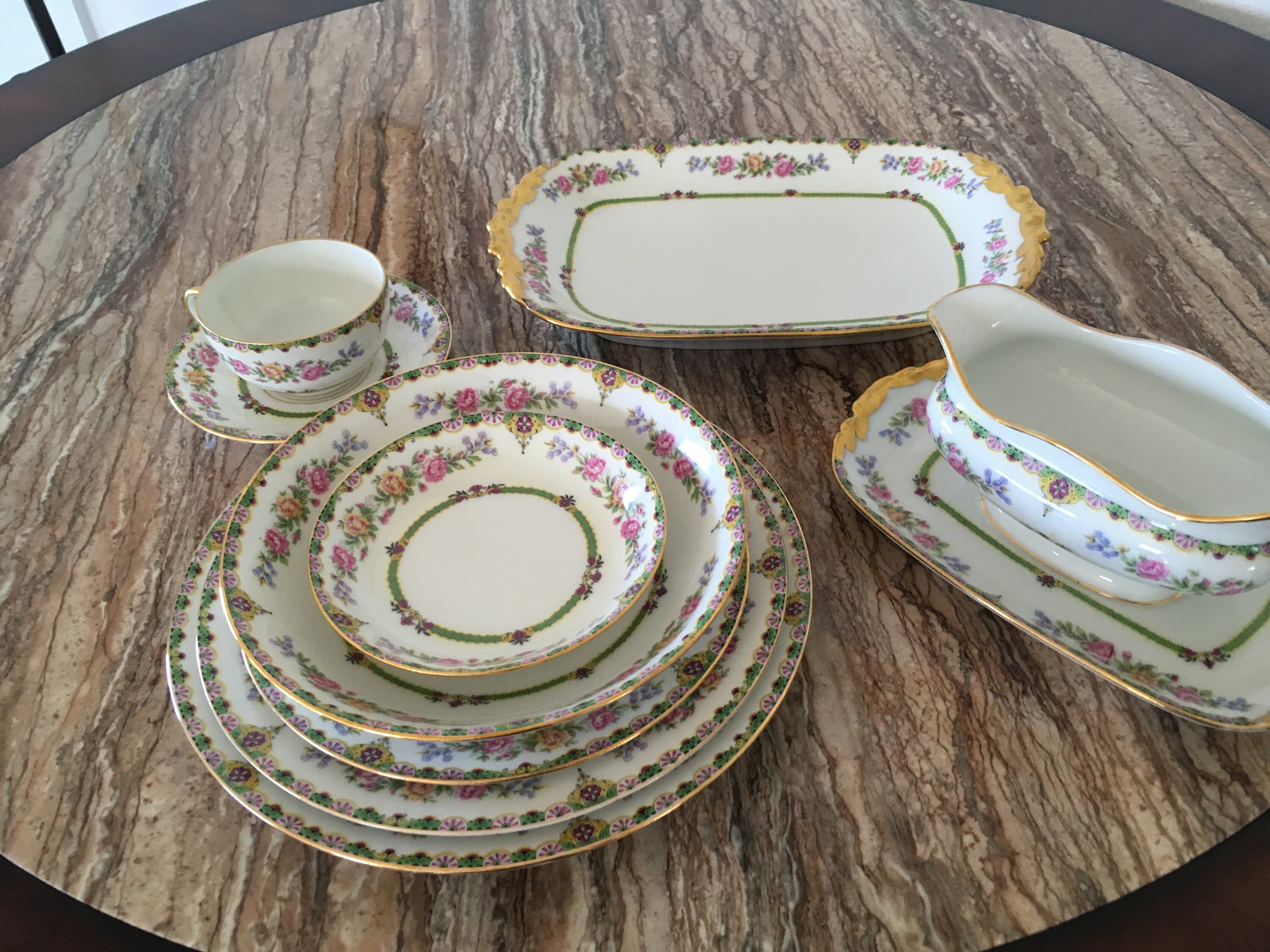 Limoge China Set Serves 8 Etsy