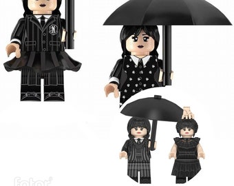 Wednesday Clamp Building Block Minifigure - Figures Custom MOC