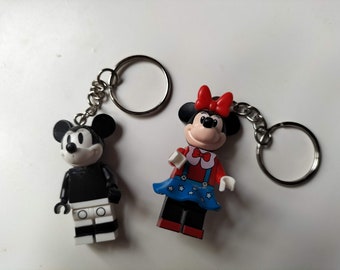 Various Mickey Mouse clamp building block minifigures - figures custom MOC - keychain